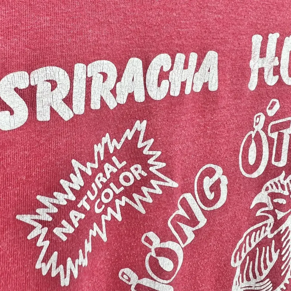 Ripple Junction MEDIUM Sriracha Hot Sauce Tee Shirt T-Shirt Red Short Sleeve - Picture 7 of 8